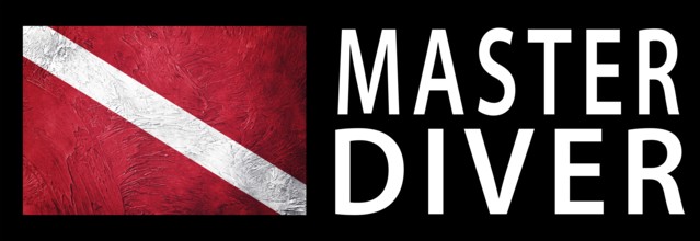 Master Diver, Diver Down Flag, Scuba flag, Scuba Diving