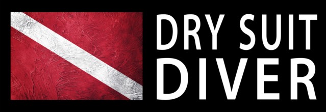 Dry Suit Diver, Diver Down Flag, Scuba flag, Scuba Diving