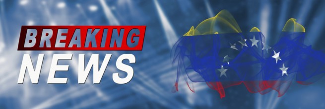 Venezuela Breaking News, Smoke Flag Background