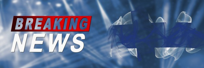 Finland Breaking News, Smoke Flag Background