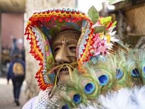Shignano Italy 21/02/2023: The carnival of Schignano parade is one of the most famous traditional