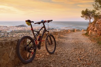 Denia Alicante from Montgo with MTB bicycle mountain bike Camino Colonia track