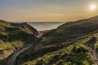 The Channel Coast at Shepherds Chine near Atherfield, Isle of Wight, England, UK