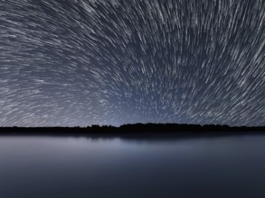 Star Trails over Night sky. Night sky startrails