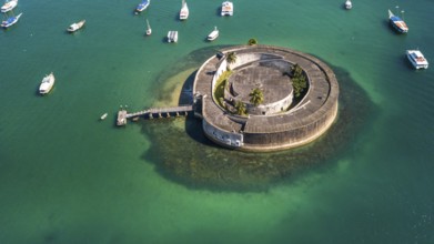 City of Salvador in Bahia. Aerial view. Forte Sao Marcelo