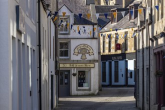 Centre of Stromness, Historic buildings at the harbour, Stromness, Mainland, Orkney, Scotland,