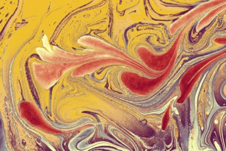 Abstract marbling floral pattern for fabric, tile design. background texture