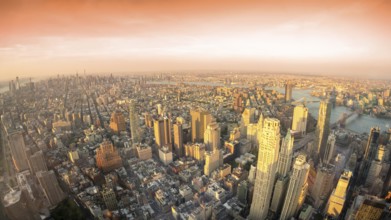 An image of Manhattan New York from above