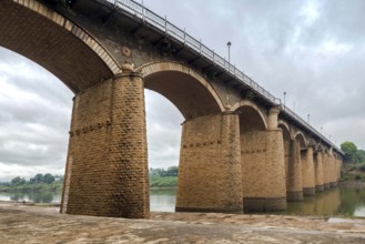 Irwin Bridge on Krishna River, Sangli, Maharashtra, India, Asia