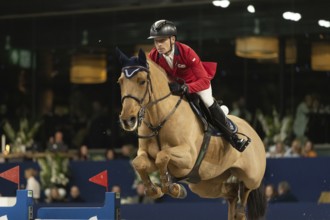 Pius Schwizer of Switzerland competes in 1.60m FEI Jumping World Cup at Jumping Amsterdam in