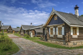 Street in Tourist complex Nanosy on Naroch Lake, Belarus