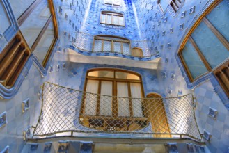 Interior of Casa Batlló, a building designed by Gaudi, in Barcelona, Spain