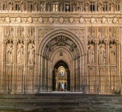Canterbury, United Kingdom, 10 September, 2022: view of The Crossing door and elaborate arches from