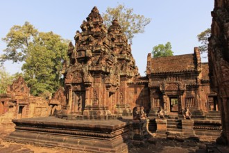 The temple complex of Banteay Srei in Cambodia