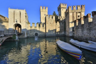 Scaligero Castle, Castello Scaligero in the early morning, Sirmione, Lombardy Region, Province of