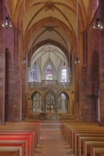 Late Gothic castle church with rood screen, interior view, St Michael, collegiate church, castle