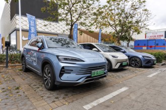 Electric cars from the Chinese car brand BYD Build Your Dream electric mobility traffic in