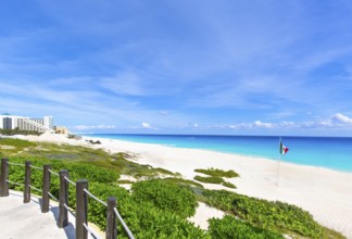 Cancun Playa Delfines, Dolphin Beach El Mirador. The Lookout public beach in Riviera Maya