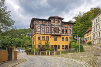 Weinbergstraße in Rudolstadt, Thuringia, Germany