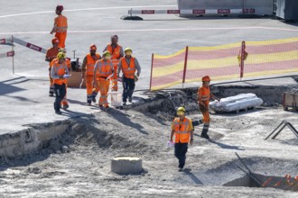 Construction site Construction workers and supervisors