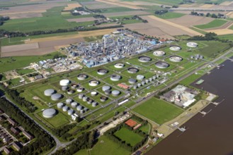 Aerial view, Sasol, Brunsbüttel, chemical, plant, refinery, storage, tank farm, industry, NOK,