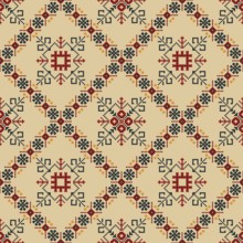 Traditional Latvian embroidery seamless pattern, vector illustration