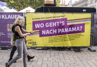 Banner with the question: Which way to Panama? With the code word PANAMA, anyone who is in an