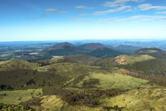 Regional natural park of Auvergne Volcanoes, Unesco World heritage, Puy de Dome department,