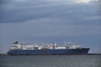 LNG tanker NEPTUNE at Mukran harbour on Rügen, Mecklenburg-Western Pomerania, Germany