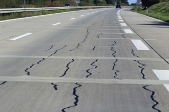 Repaired motorway, need for renovation, Germany