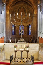 Marian altar and the seven-branched candelabra with the high choir, St. Blasii Cathedral in