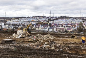 Construction work for a new development area for 460 flats in the new Böckinger Strasse