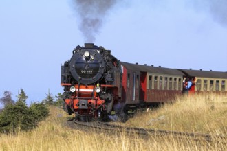HSB, Harz narrow-gauge railway, locomotive, steam engine, smoke, HSB railway, Brockenbahn, Harz,