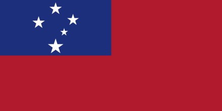Flag of Samoa, Vector illustration