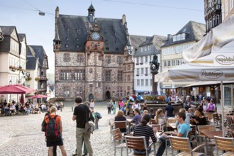 Historic Town Hall, market square, historic centre, Marburg, Hesse, Germany, Europe, Historisches