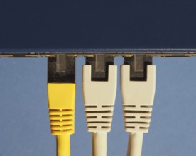 Modem router switch with RJ45 ethernet plug ports
