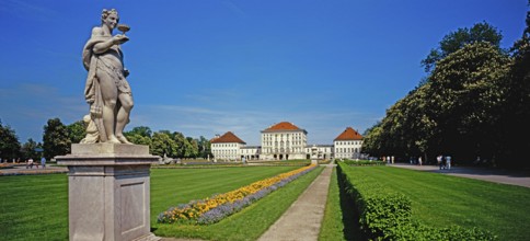 Statue in Nymphenburg Park and Palace, Munich, Bavaria, Germany