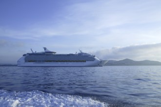 Cruise in Ibiza Island, Mediterranean sunrise. Spain