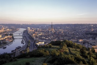 Rouen, view of the city from Bonsecours