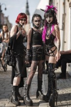 BOLKOW, POLAND - JULY 14, 2023: An unidentified participants of the Castle Party on the street in