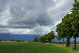Stormy sky over Bannewitz, Bannewitz, Saxony, Germany