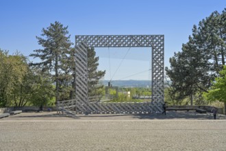 Frame construction Landscape in slide - documenta 6, Friedrichsplatz, Kassel, Hesse, Germany