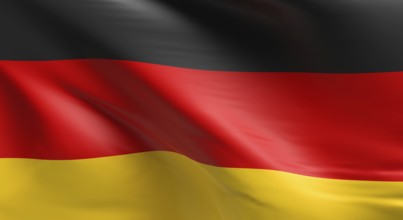 Flag of Germany using as background, 3d rendering