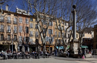 Aix en Provence, town hall square with flower market