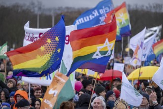 Germany, Berlin, 3 February 2024, Protest against the rise of right-wing extremism, called by the