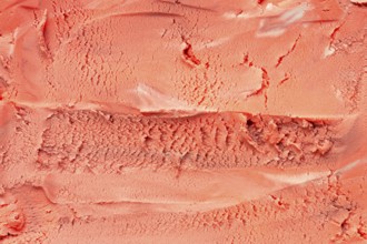 Flat lay colorful ice cream close up