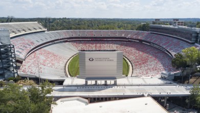 October 03, 2018, Athens, Georgia, USA: Aerial views of Sanford Stadium, which is the on-campus