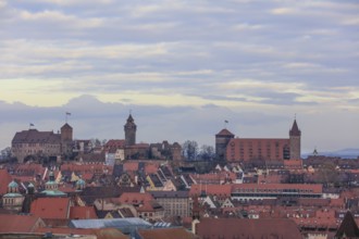 General view of Nuremberg Castle from the south, Nuremberg, Middle Franconia, Franconia, Bavaria,