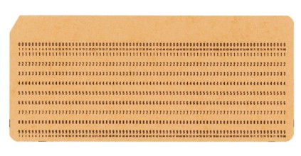 Punched card for programming