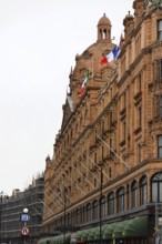 The Harrods shopping centre in London with its historically impressive façade, London, London